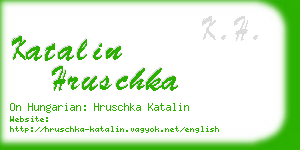 katalin hruschka business card